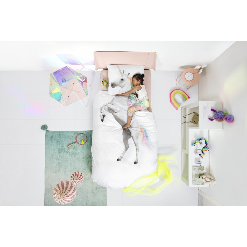 Snurk Kinderbettwäsche Garnitur EINHORN 160x210+65x100 cm