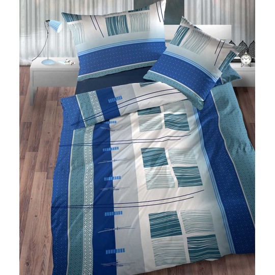 Lotus Bettwäsche Jersey AMALFI blau