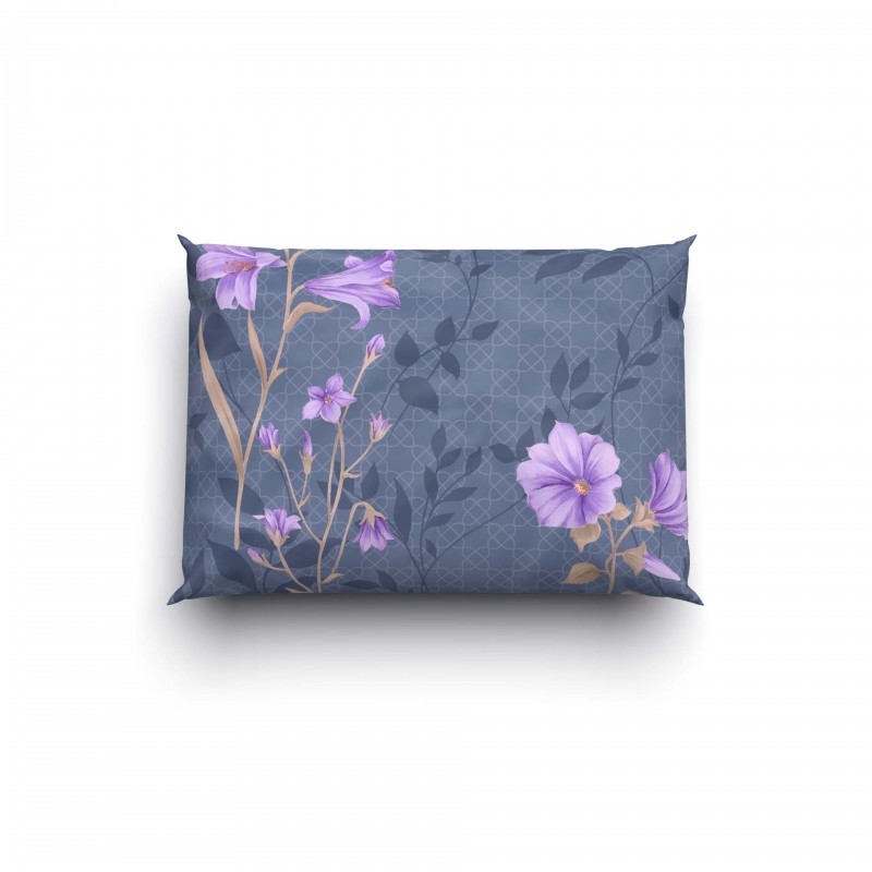 Satin Bettwäsche Weiss Grün Blätter Blumen