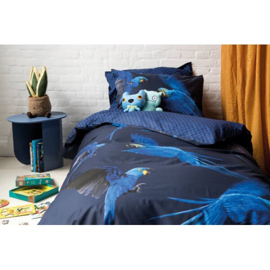 Snurk Bettwäsche Garnitur BLUE PARROT160x210+65x100 cm