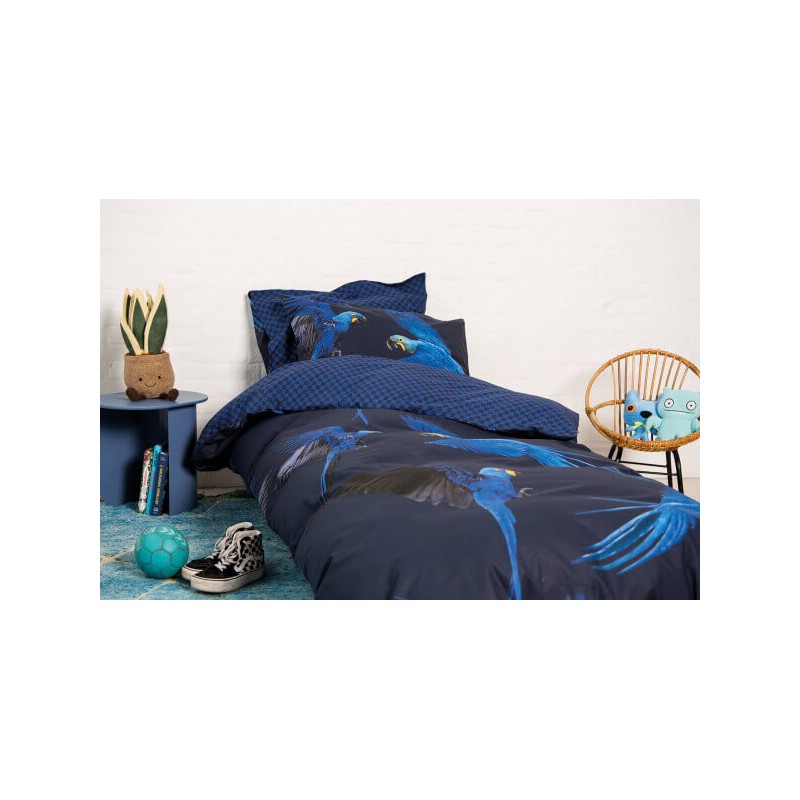 Snurk Bettwäsche Garnitur BLUE PARROT160x210+65x100 cm