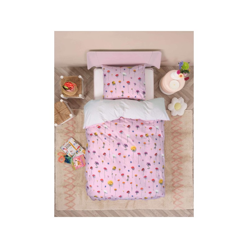 Snurk Bettwäsche Garnitur BLOOM PINK 160x210+65x100 cm