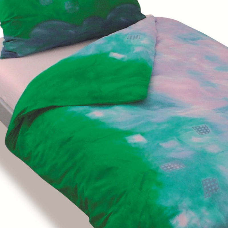 AColori Satin Bettwäsche Garnitur Pittura Grün