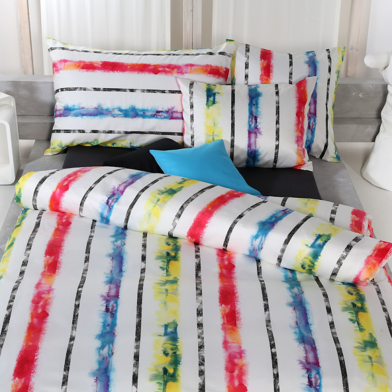 Tamara R Selection Satin Bettwäsche Garnitur Laurel Streifen