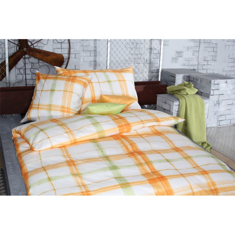 Tamara R Emotion Feinsatin Bettwäsche Drops Karo Muster